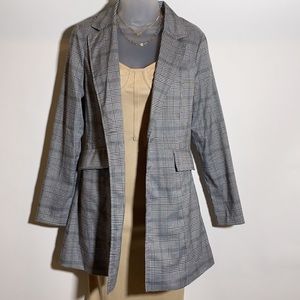 New Windsor plaid blazer jacket S